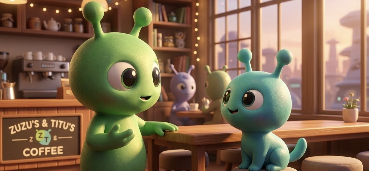 EasyVideo IA – vidéo IA : Zuzu et Titu, personnages parlants créés avec l'intelligence artificielle